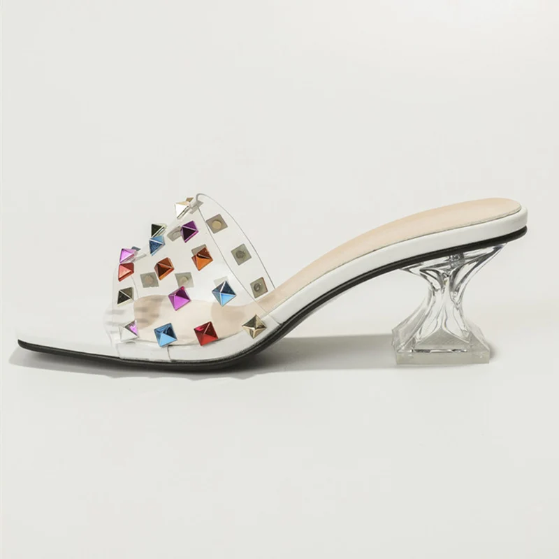 Big Size Women Pumps Rivet Thin High Heels Slippers Square Toe Female Shoes Outside Sandals 2022 Summer Gladiator Ladies Slides
Big Size Women Pumps Rivet Thin High Heels Slippers Square Toe Female Shoes Outside Sandals 2022 Summer Gladiator Ladies Slides
