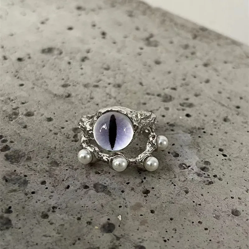 Hip-hop Rock Purple Cat Eye Double Layer Imitation Pearl Rings for Women Ins Cool Open Finger Ring Party Creative Jewelry
Hip-hop Rock Purple Cat Eye Double Layer Imitation Pearl Rings for Women Ins Cool Open Finger Ring Party Creative Jewelry