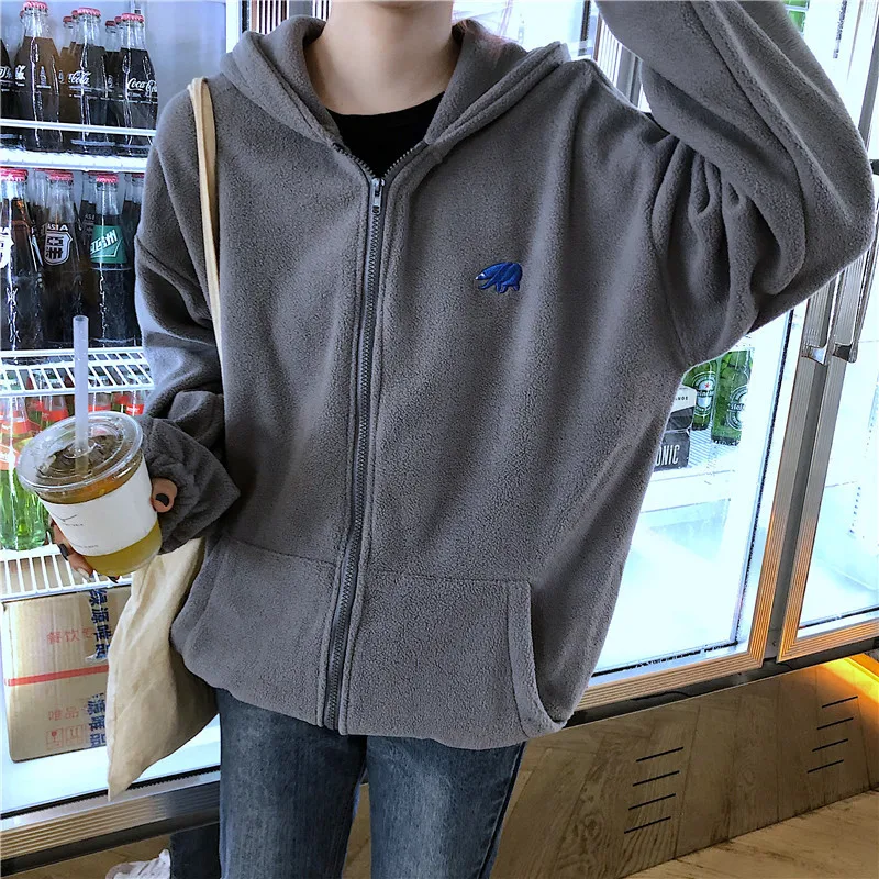 Winter Women's Polar Fleece Hoodie Tops Autumn Korean Fashion Animal Embroidery Printing Loose Plush Zipper Sweatshirt 2022 New
Winter Women's Polar Fleece Hoodie Tops Autumn Korean Fashion Animal Embroidery Printing Loose Plush Zipper Sweatshirt 2022 New