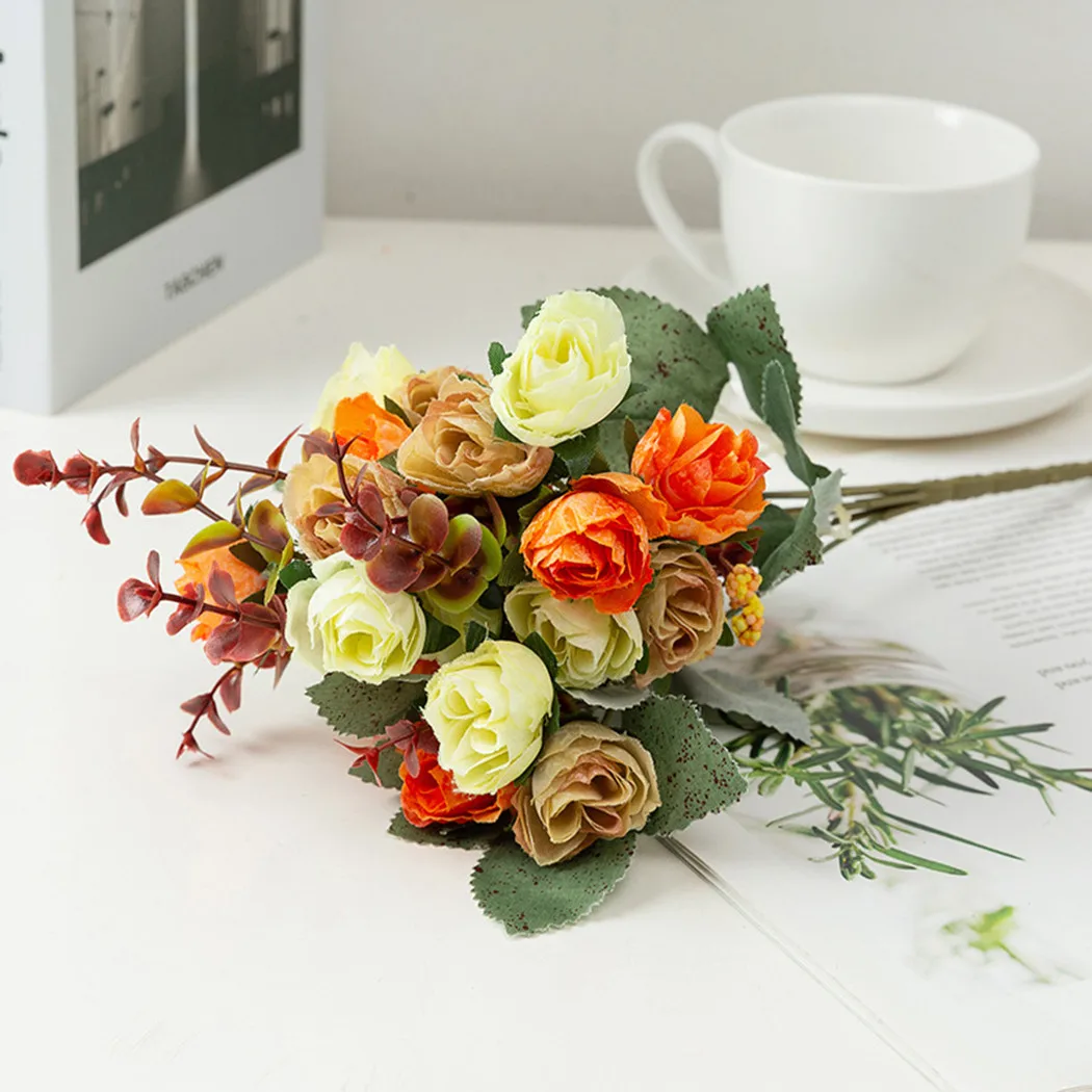 Wedding Rose Artificial Flower Floral Grave Home Party Silk Sunset Red 1 Bunch 21 Heads 32CM Bouquet Decor Fake
Wedding Rose Artificial Flower Floral Grave Home Party Silk Sunset Red 1 Bunch 21 Heads 32CM Bouquet Decor Fake