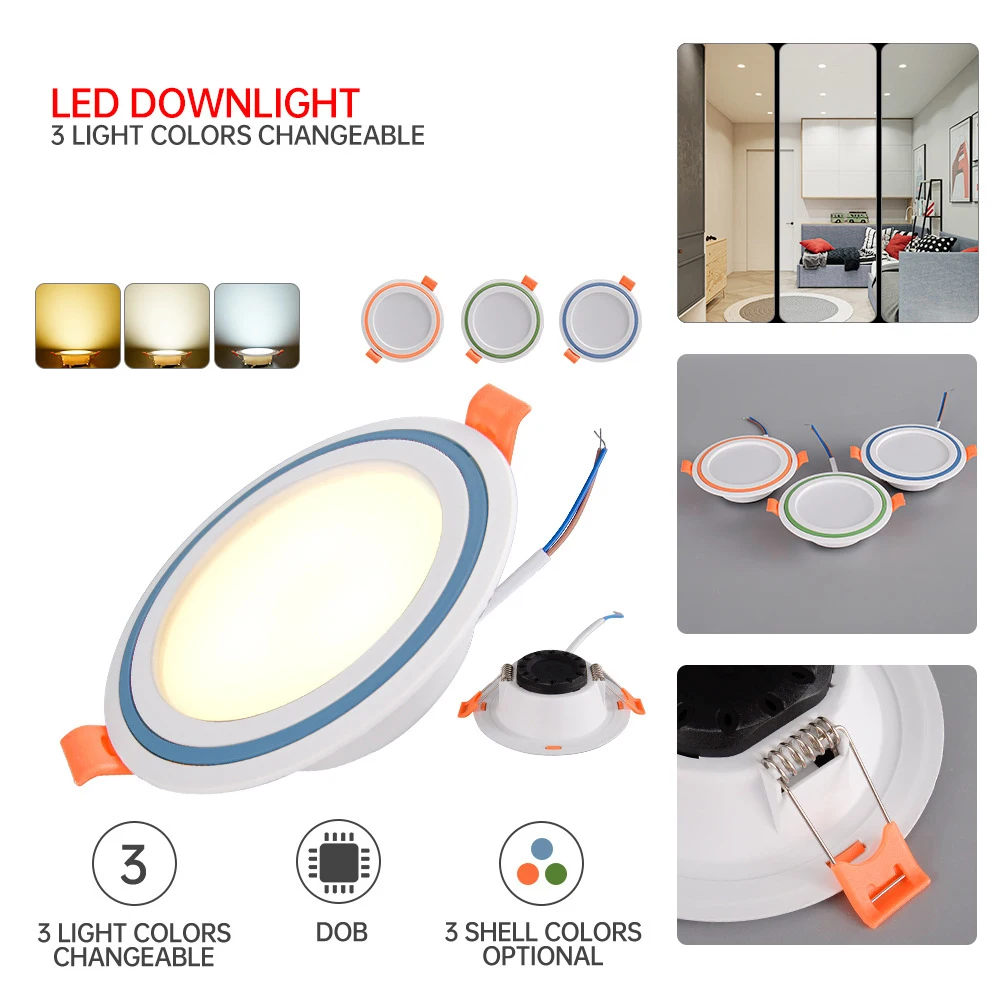 LED Downlight Wholesale Embedded Household Hotel Clothing Spotlight Tricolor Dimming Ultra-thin Ceiling Light Downlight
LED Downlight Wholesale Embedded Household Hotel Clothing Spotlight Tricolor Dimming Ultra-thin Ceiling Light Downlight