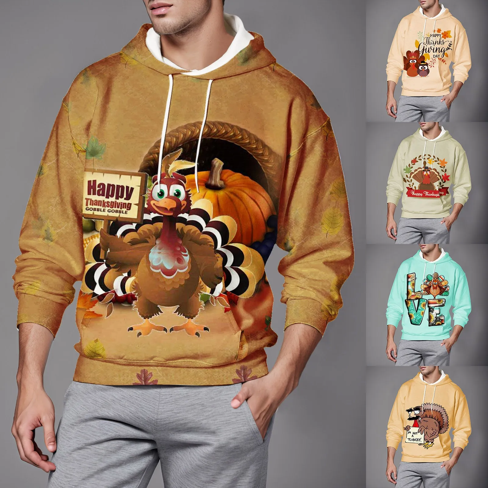 Мужская осенне-зимняя одежда на День Благодарения, праздничная Женская толстовка с длинным рукавом и капюшоном, базовый пуловер, топ в стиле панк, винтажный
Мужская осенне-зимняя одежда на День Благодарения, праздничная Женская толстовка с длинным рукавом и капюшоном, базовый пуловер, топ в стиле панк, винтажный