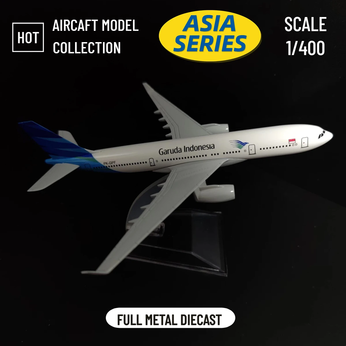 Scale 1:400 Metal Aircraft Replica 15cm Garuda Indonesia Asia Airline Boeing Airbus Airplane Model Miniature Gift for Boys
Scale 1:400 Metal Aircraft Replica 15cm Garuda Indonesia Asia Airline Boeing Airbus Airplane Model Miniature Gift for Boys