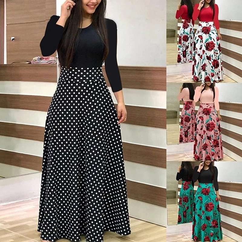 Long Maxi Dress Elegant Print Party Dress Polka Dot Dress Women Spring Long Sleeve Dress Ladies Big Size Dress 3Xl
Long Maxi Dress Elegant Print Party Dress Polka Dot Dress Women Spring Long Sleeve Dress Ladies Big Size Dress 3Xl