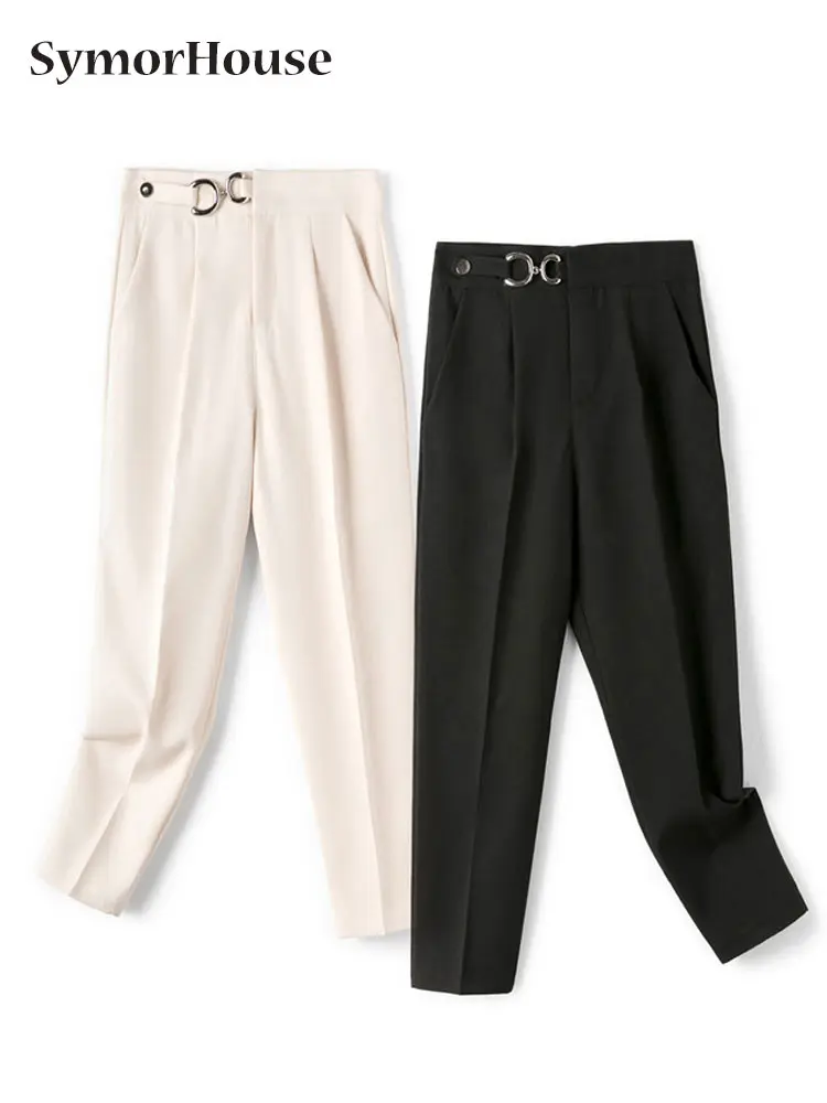Women Black Suit Harem Pants 2022 Summer High Waist Straight Ankle-Length Pants Office Lady Casual Pencil Pantalones Femme
Women Black Suit Harem Pants 2022 Summer High Waist Straight Ankle-Length Pants Office Lady Casual Pencil Pantalones Femme