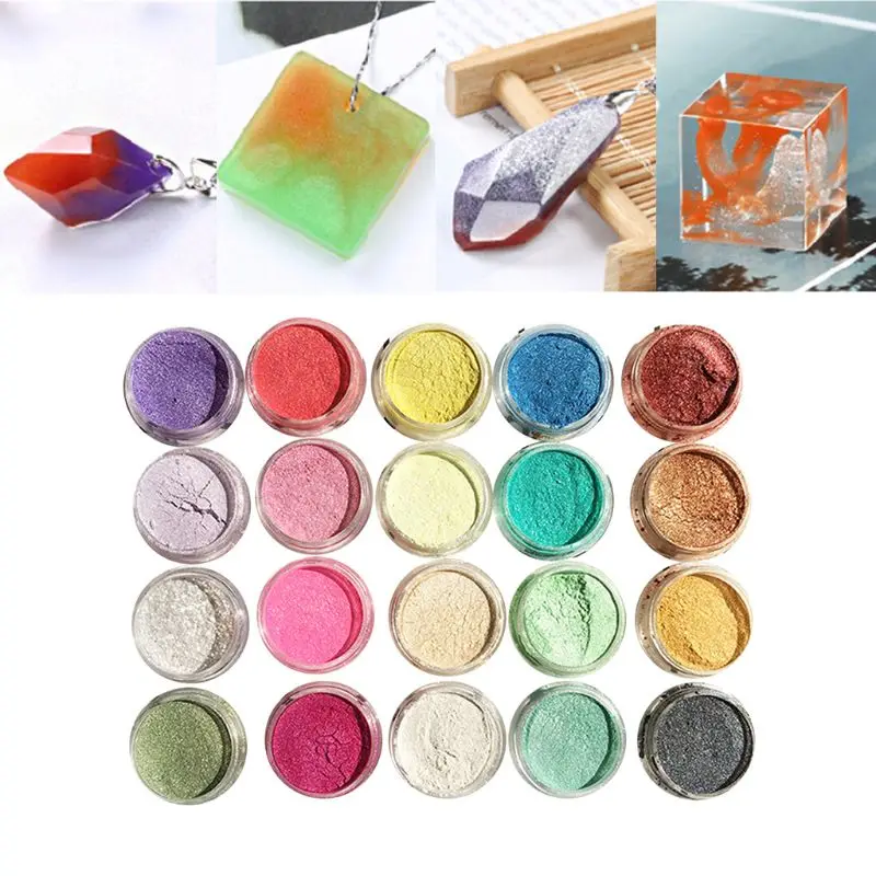 20Pcs Pearlescent Powder 1g Manual DIY Jewelry Filler Epoxy Resin Color Dye Pigments for Candle Making Crafts
20Pcs Pearlescent Powder 1g Manual DIY Jewelry Filler Epoxy Resin Color Dye Pigments for Candle Making Crafts
