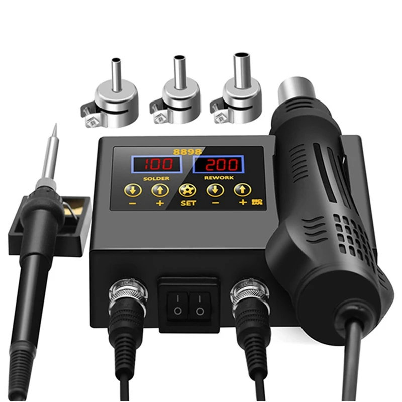 YARBOLY 8898 Portable SMD Rework Station LCD Digital Display Welding Station 2 Digital Display Rework Soldering Station
YARBOLY 8898 Portable SMD Rework Station LCD Digital Display Welding Station 2 Digital Display Rework Soldering Station