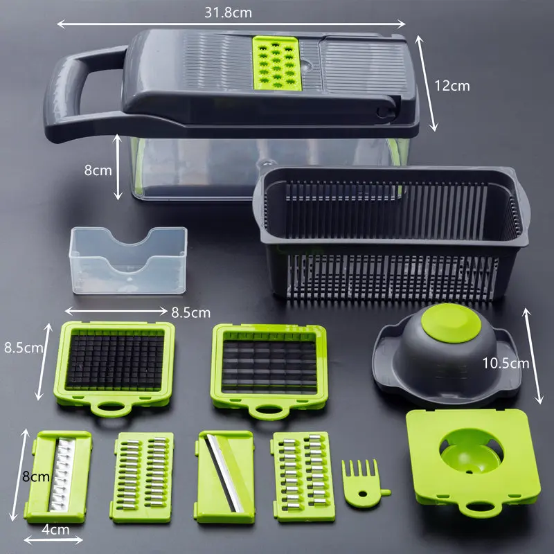 Multifunctional Vegetable Cutter Fruit Slicer Grater Shredder 8 In 1 Gadgets Potato Cheese Grater Chopper Kitchen Accessories
Multifunctional Vegetable Cutter Fruit Slicer Grater Shredder 8 In 1 Gadgets Potato Cheese Grater Chopper Kitchen Accessories