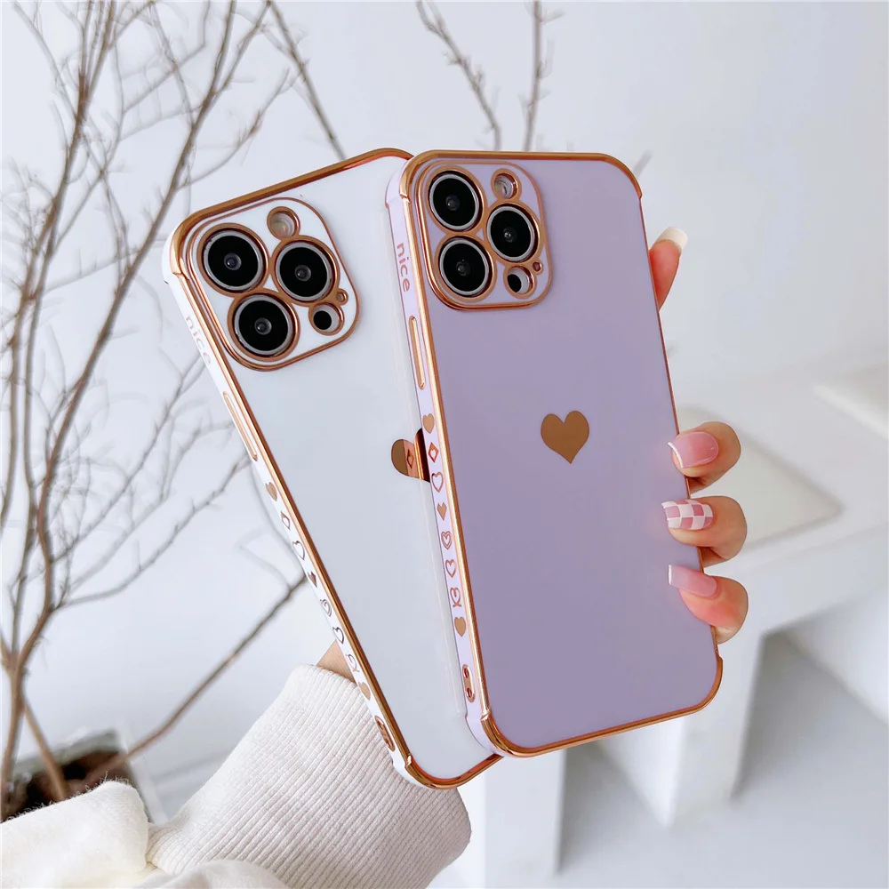 10Pcs Cute Love Heart Phone Case For iPhone 11 12 13 Pro Max XS X XR 7 8 Plus Mini Candy Plating Shockproof Bumper Cases Cover
10Pcs Cute Love Heart Phone Case For iPhone 11 12 13 Pro Max XS X XR 7 8 Plus Mini Candy Plating Shockproof Bumper Cases Cover