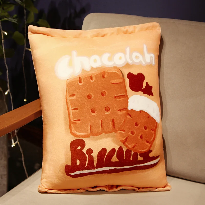 Креативная плюшевая подушка для сна имитация еды сыра шоколада печенья кавайная