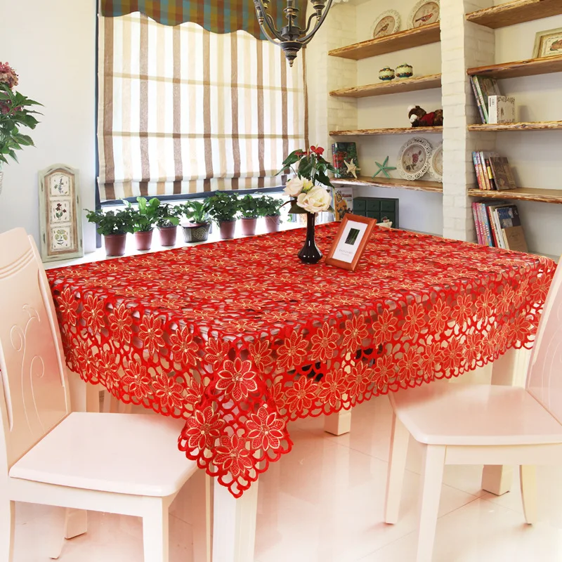 Festive tablecloth European classical embroidered tablecloth Red rectangular tablecloth decoracion para fiestas
Festive tablecloth European classical embroidered tablecloth Red rectangular tablecloth decoracion para fiestas