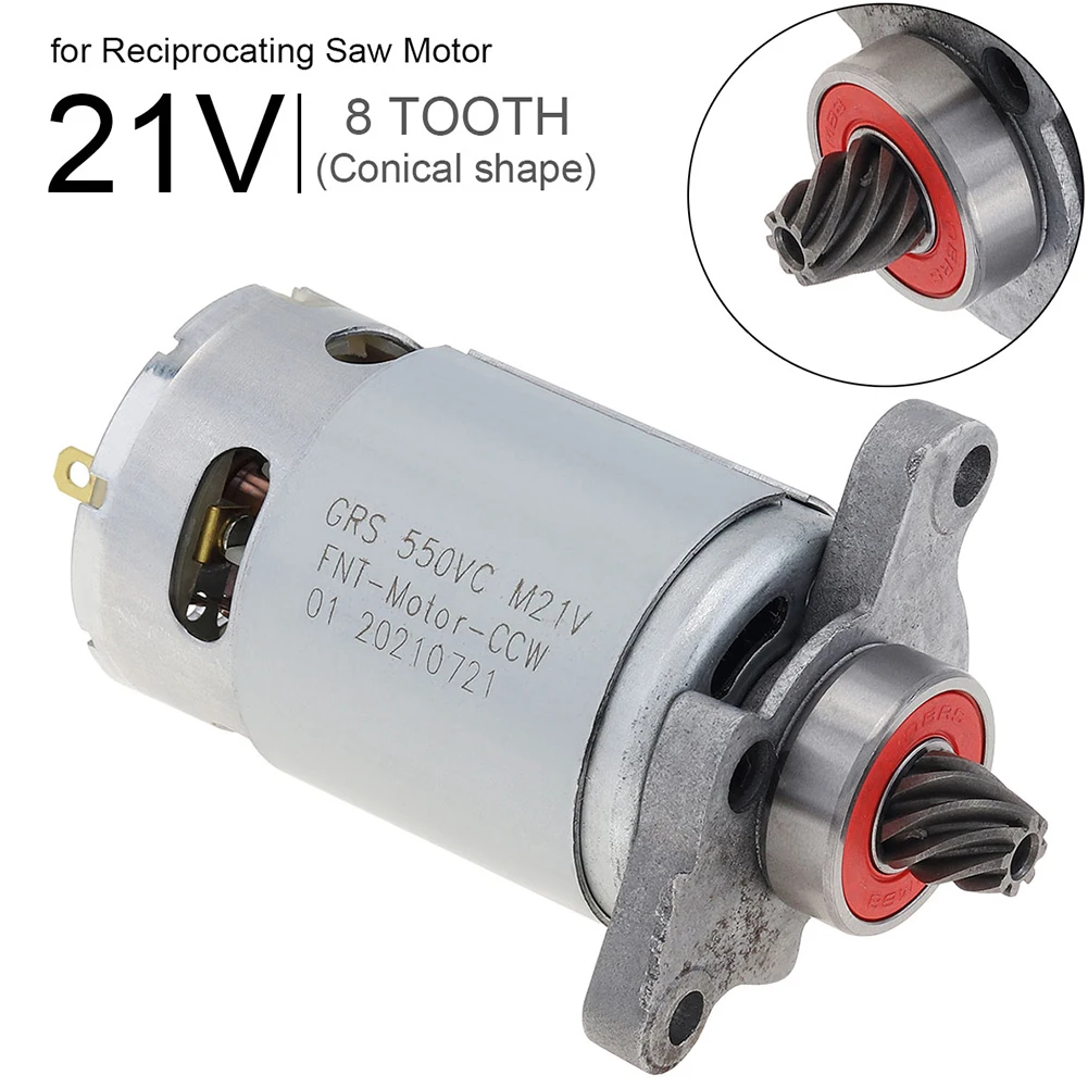 RS550 8 Teeth DC Motor 21V With Conical Gear For Handheld Lithium Electric Saw 3.46*2.28*1.57 Inches Conical 8 Teeth Motor
RS550 8 Teeth DC Motor 21V With Conical Gear For Handheld Lithium Electric Saw 3.46*2.28*1.57 Inches Conical 8 Teeth Motor