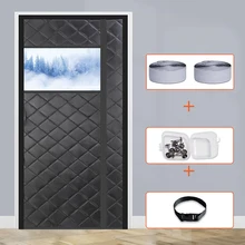 Household Winter Door Curtain Magnetic Heat Insulation Warmth Windproof Partition Sound Insulation Door Curtains Keep Warm Home