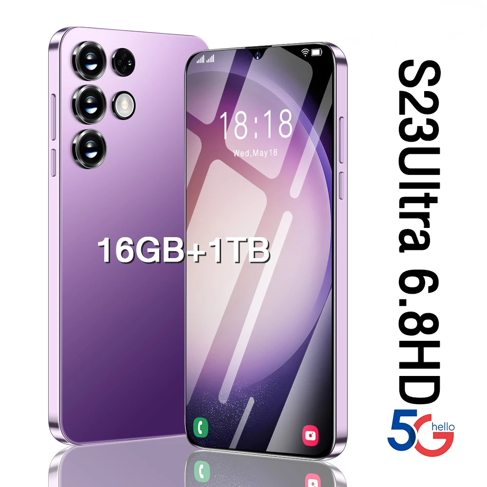 Cheap New S23 Ultra Smart Phone 6.8-inch HD Full Screen 6800mah 16GB+1TB Android Global Edition 4G 5G Phone
Cheap New S23 Ultra Smart Phone 6.8-inch HD Full Screen 6800mah 16GB+1TB Android Global Edition 4G 5G Phone