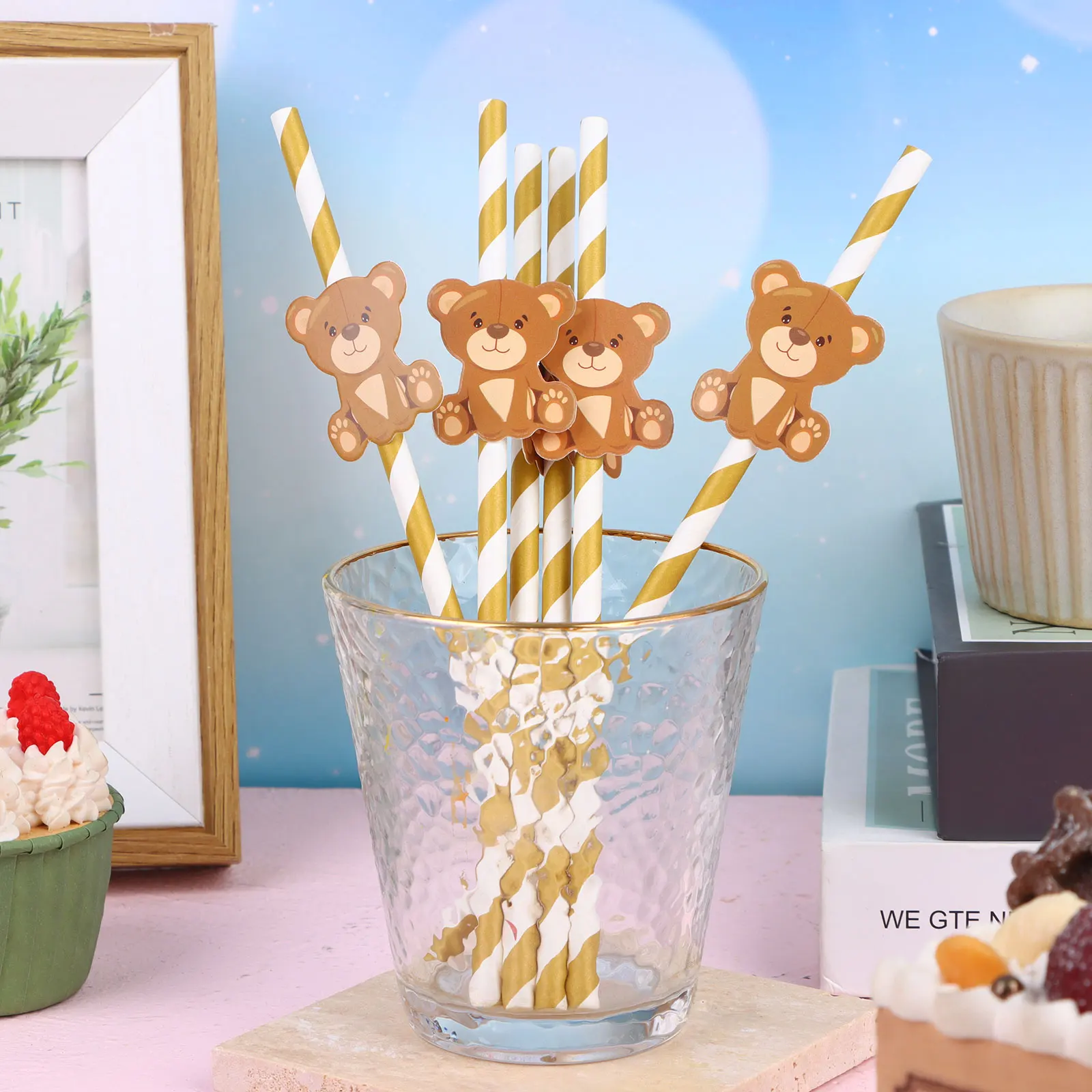 120 Pcs Bear Paper Straws Little Cutie Straws Snowflake Disposable Drinking Paper Straws for Little Cutie Baby Shower White Brow
120 Pcs Bear Paper Straws Little Cutie Straws Snowflake Disposable Drinking Paper Straws for Little Cutie Baby Shower White Brow