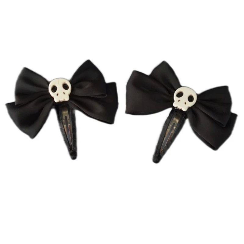 

Bows Hair Clips Skull Bone Hairpin Handmade Zombie Punk Hair Accessories