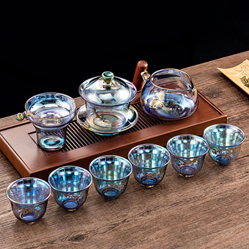 Цветная стеклянная термостойкая чайная чашка Gaiwan утечка чая Китайский кунг-фу набор для чайной церемонии чайная посуда кофейная кружка для...
Цветная стеклянная термостойкая чайная чашка Gaiwan утечка чая Китайский кунг-фу набор для чайной церемонии чайная посуда кофейная кружка для...