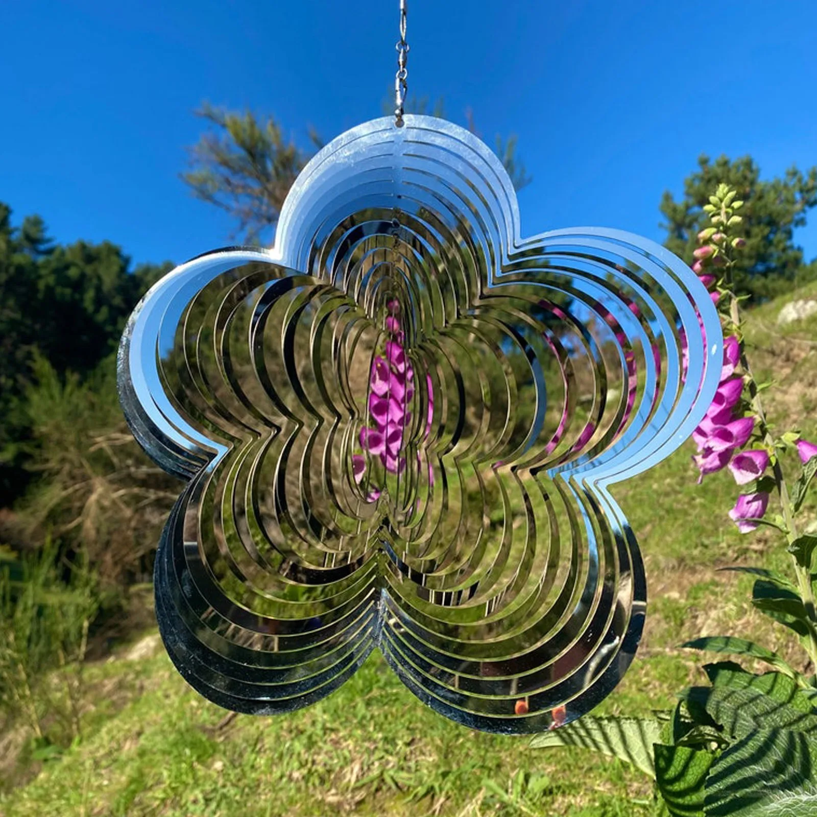 3D Mirror Wind Chime Flowing-Light Effect Design Spiral Wind Spinner Suncatcher Home Garden Decor Outdoor Hanging windspiel tuin
3D Mirror Wind Chime Flowing-Light Effect Design Spiral Wind Spinner Suncatcher Home Garden Decor Outdoor Hanging windspiel tuin