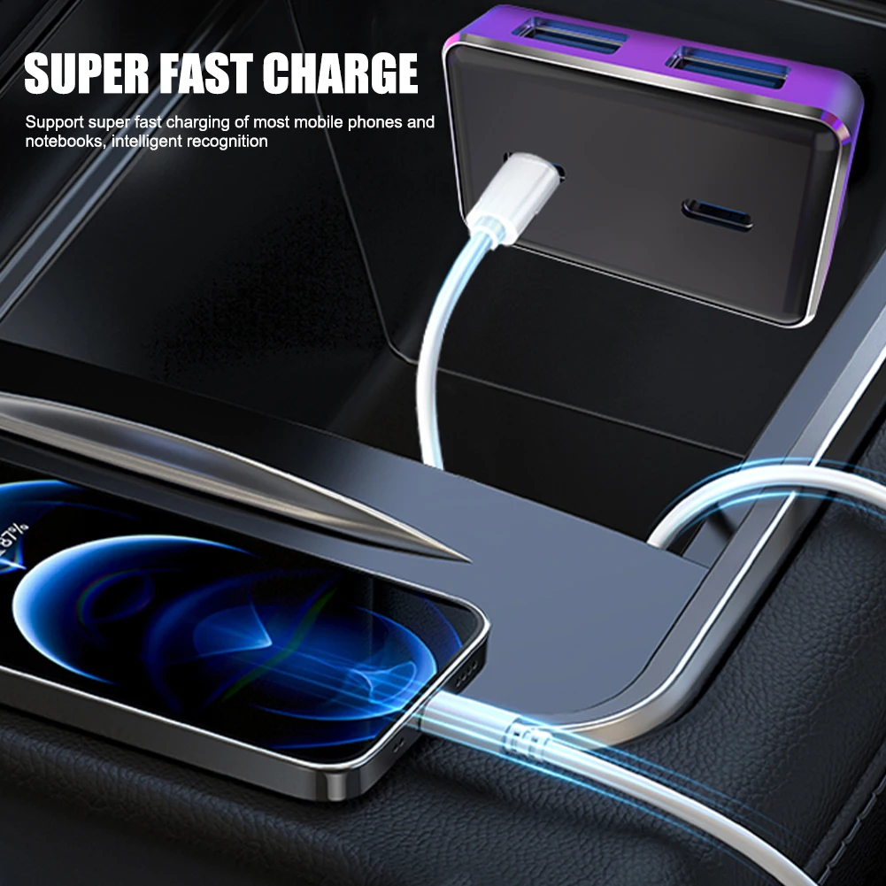 Car USB Extender for Tesla 2021 Model 3 Y Fast Charging 6 In 1 USB Hub Port Output Plug Converter Charger Interior Accessories
Car USB Extender for Tesla 2021 Model 3 Y Fast Charging 6 In 1 USB Hub Port Output Plug Converter Charger Interior Accessories