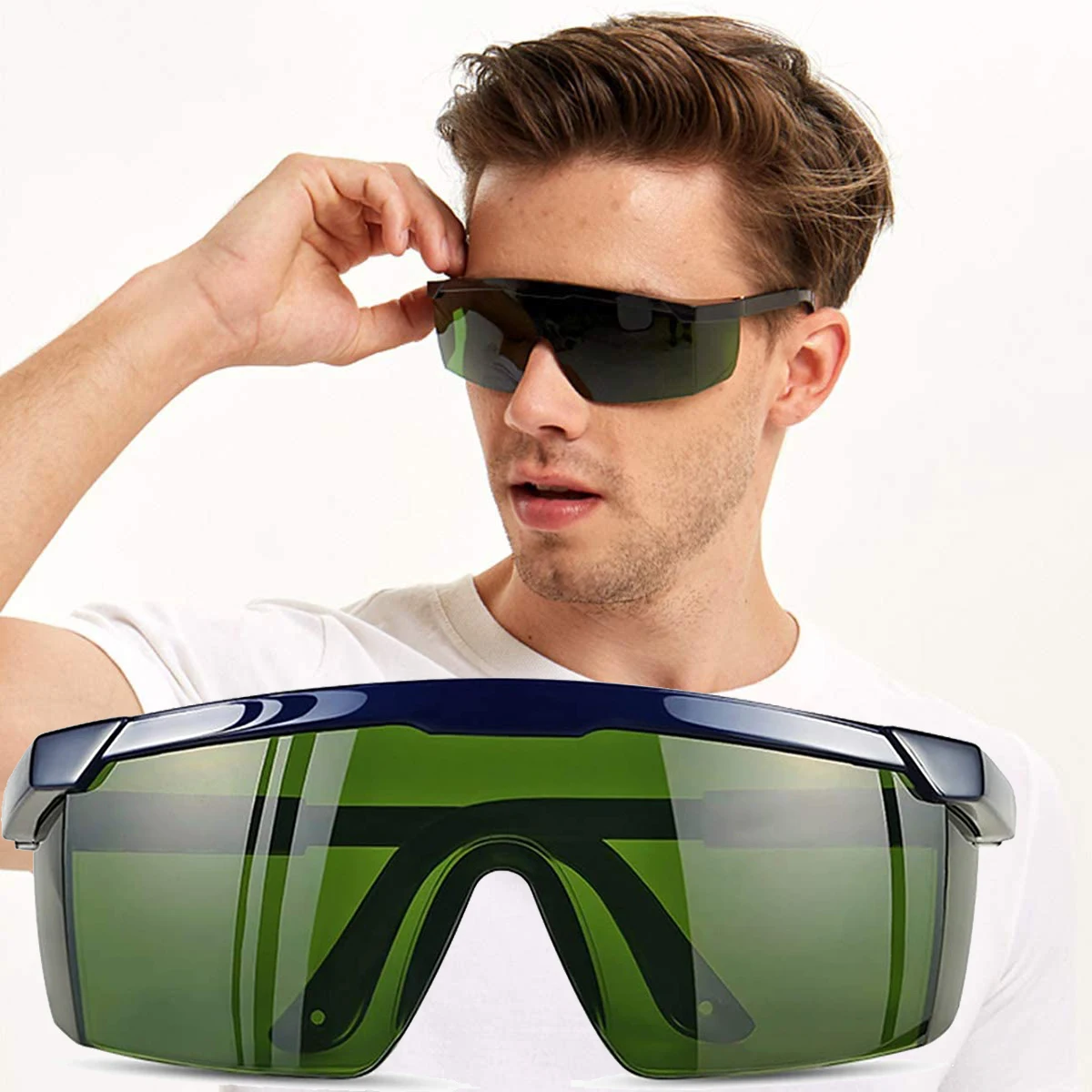 Laser Protect Safety Glasses PC Eyeglass Welding Laser Eyewear Eye Protective Goggles Unisex Black Frame Lightproof Glasses 
Laser Protect Safety Glasses PC Eyeglass Welding Laser Eyewear Eye Protective Goggles Unisex Black Frame Lightproof Glasses