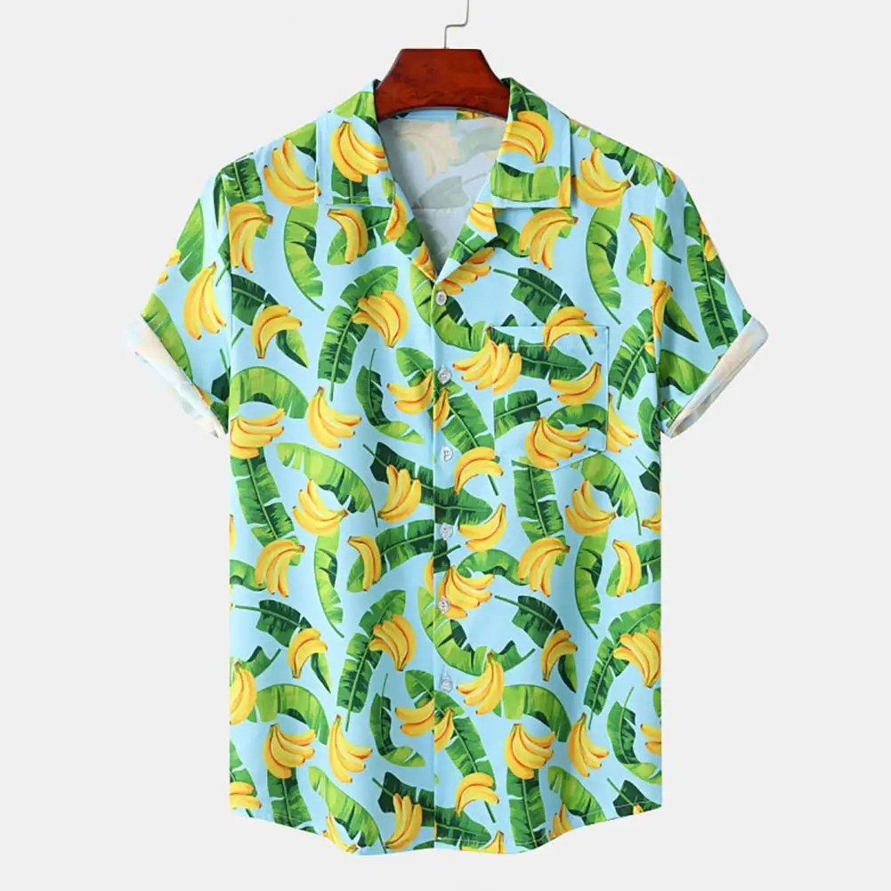 

Мужская гавайская рубашка с принтом кокосового дерева, Пляжная модная футболка с короткими рукавами и 3D-принтом, Мужская блузка, 2023