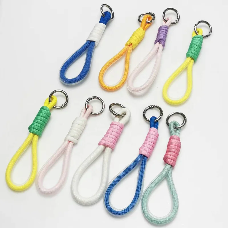 

Mesh Fluorescent Pendant Mobile Phone Strap Bag Braided Rope Keychain Fashion Creative Decorative Keycord Accessories