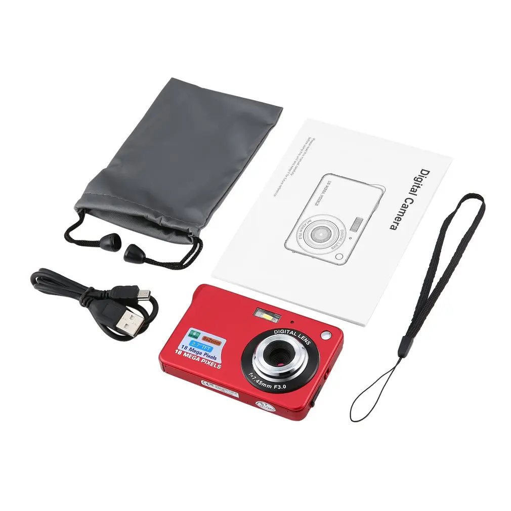 2.7 Inch TFT LCD Display 18MP 720P 8x Zoom HD Digital Camera Anti-Shake Camcorder Videos CMOS Micro Camera Children Gift
2.7 Inch TFT LCD Display 18MP 720P 8x Zoom HD Digital Camera Anti-Shake Camcorder Videos CMOS Micro Camera Children Gift