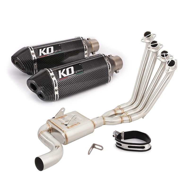 

Motorcycle Full Exhaust System For Honda CBR650 CB650R CB650F CBR650F CBR 650 2014- 2023 Slip On Front Pipe Box Muffler Escape