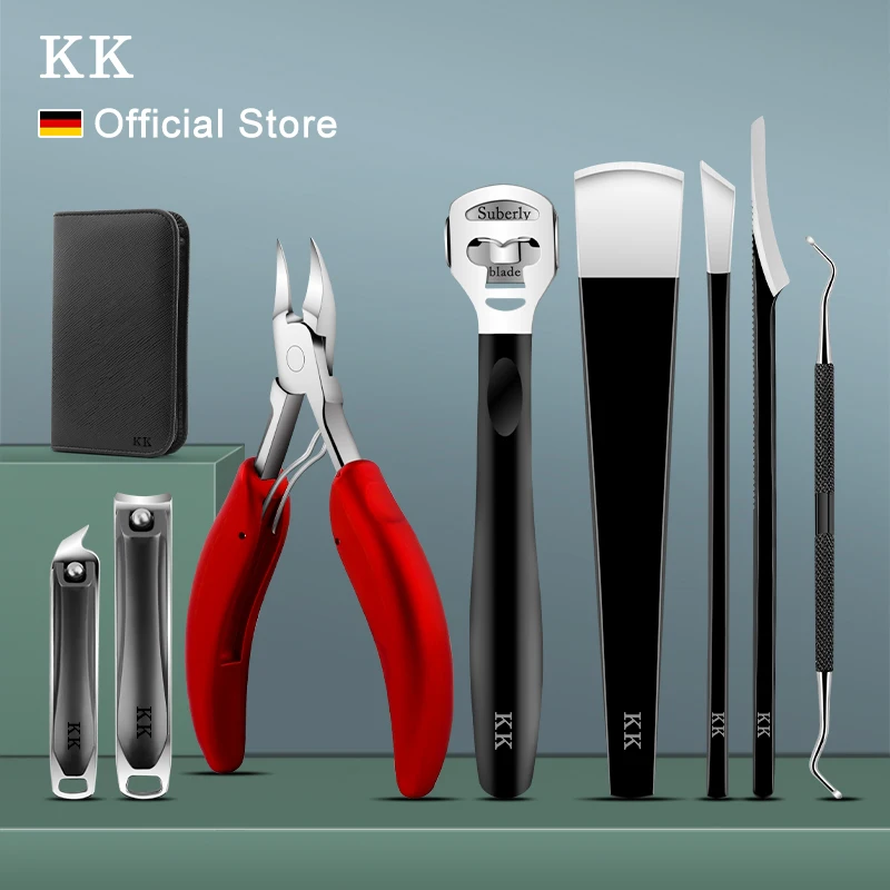 KK 8 in 1 Pedicure Knife Set Professional Ingrown Toenail Foot Care Tools Stainless Steel Nail Clippers Set Travel Case Kit
KK 8 in 1 Pedicure Knife Set Professional Ingrown Toenail Foot Care Tools Stainless Steel Nail Clippers Set Travel Case Kit