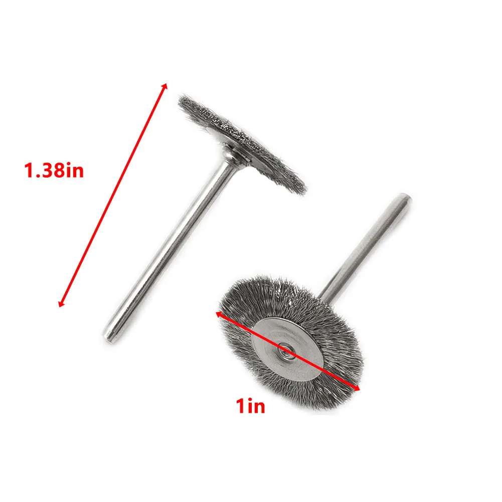 3mm / 0.12inch Diameter Wire Brushes 50pcs Flat Shape Kit Length 35mm / 1.38inch Rotary Tool Stainless Steel Durable
3mm / 0.12inch Diameter Wire Brushes 50pcs Flat Shape Kit Length 35mm / 1.38inch Rotary Tool Stainless Steel Durable