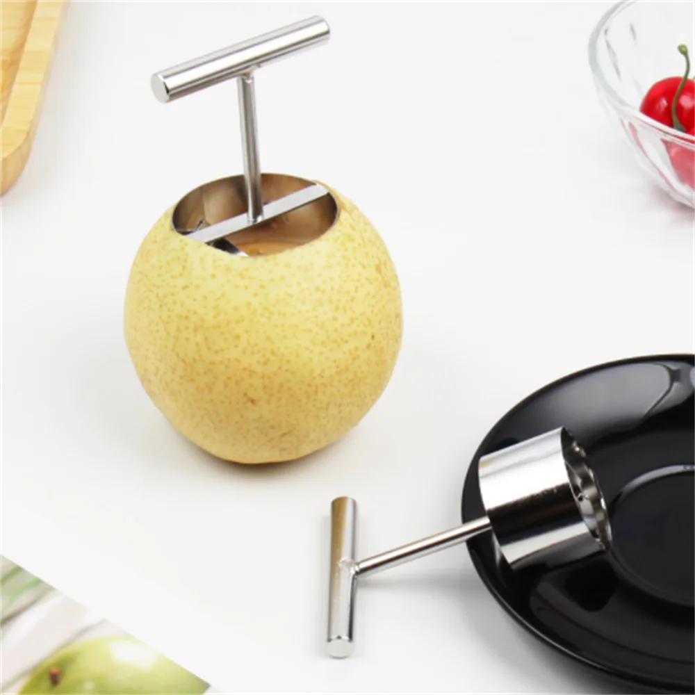 

Fruit Core Remover Cutter Pear Seed Corer Stainless Steel Home Vegetable Tool Apples Red Dates Corer Twist Fruit Core Remove Pit