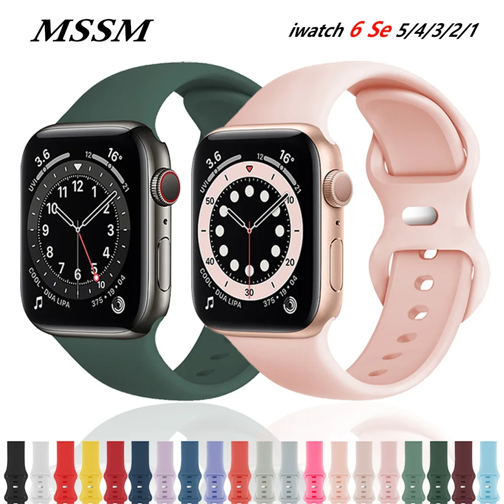 Silicone Sport Band For Apple Watch Series Se 6 543 44mm 40mm Smart Bracelet Watchband Pin Tuck Strap on iWatch 7 38mm 42mm 41mm
Silicone Sport Band For Apple Watch Series Se 6 543 44mm 40mm Smart Bracelet Watchband Pin Tuck Strap on iWatch 7 38mm 42mm 41mm