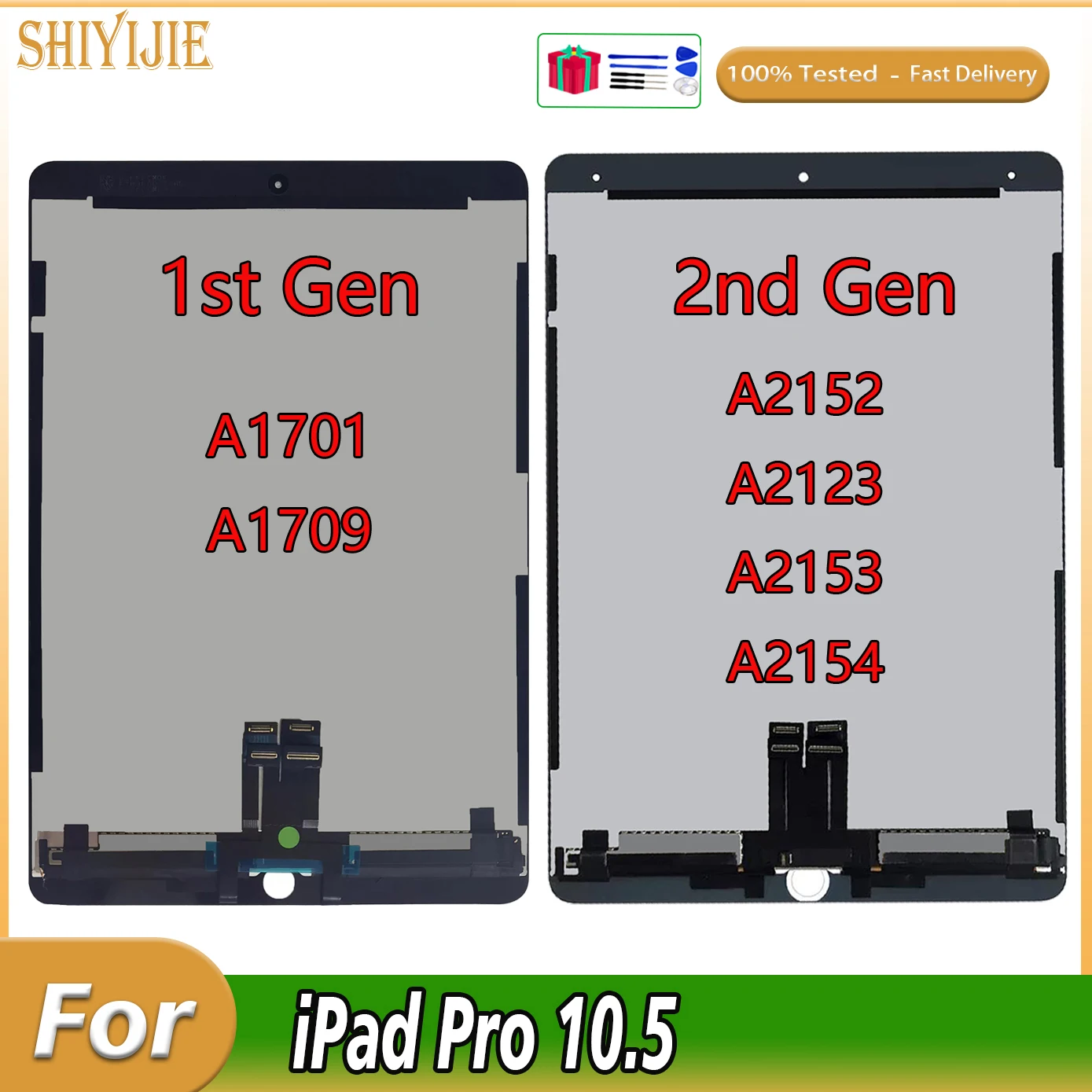 

LCD For iPad Air 3 2019 A2123 A2152 A2154 A2153 10.5 2nd Gen For iPad 10.5 1st Gen A1701 A1709 LCD Display Touch Screen Assembly