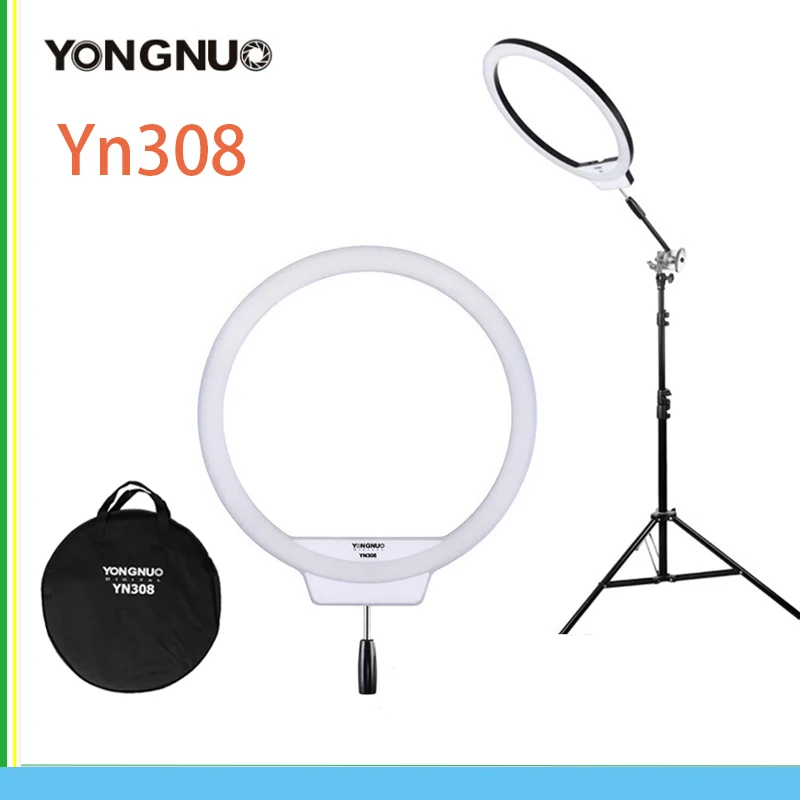 YONGNUO Yn308 Selfie Ring Light 3200K~5500K Bi-Color Temperature Led Video Light Ringlight Led Selfie Ringlight Photography Lamp
YONGNUO Yn308 Selfie Ring Light 3200K~5500K Bi-Color Temperature Led Video Light Ringlight Led Selfie Ringlight Photography Lamp