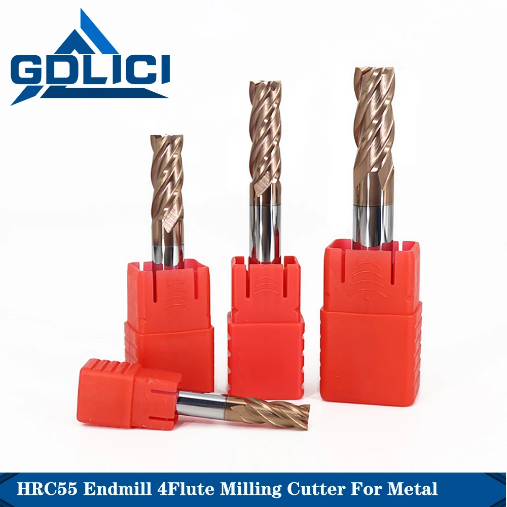 GDLICI HRC55 Carbide End Mill Tungsten Steel Milling Cutter For Metal CNC Maching Cutting Tool Diameter 2 4 5 6 8 10 12 14mm
GDLICI HRC55 Carbide End Mill Tungsten Steel Milling Cutter For Metal CNC Maching Cutting Tool Diameter 2 4 5 6 8 10 12 14mm