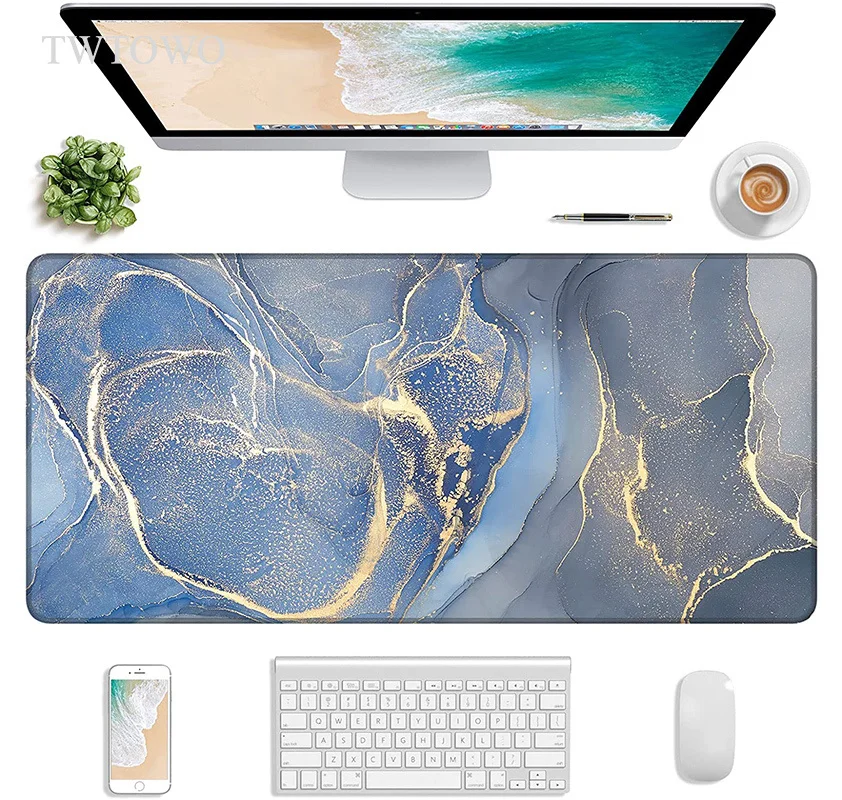 Blue Gold Grey Marble Mouse Pad Gaming XL HD Custom Computer Mousepad XXL Desk Mats MousePads Non-Slip Soft Laptop Mice Pad
Blue Gold Grey Marble Mouse Pad Gaming XL HD Custom Computer Mousepad XXL Desk Mats MousePads Non-Slip Soft Laptop Mice Pad