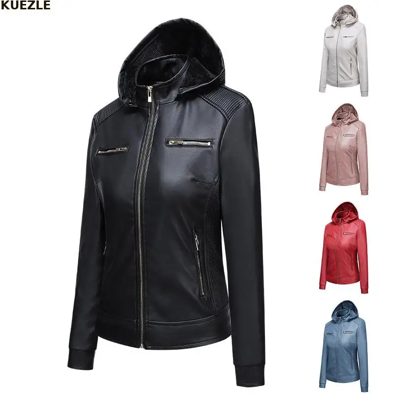 Gothic Faux fleece Leather Jacket Women 2022 Hoodies Winter Autumn Motorcycle Jacket Black Faux Leather PU Basic Jacket Coat Top
Gothic Faux fleece Leather Jacket Women 2022 Hoodies Winter Autumn Motorcycle Jacket Black Faux Leather PU Basic Jacket Coat Top