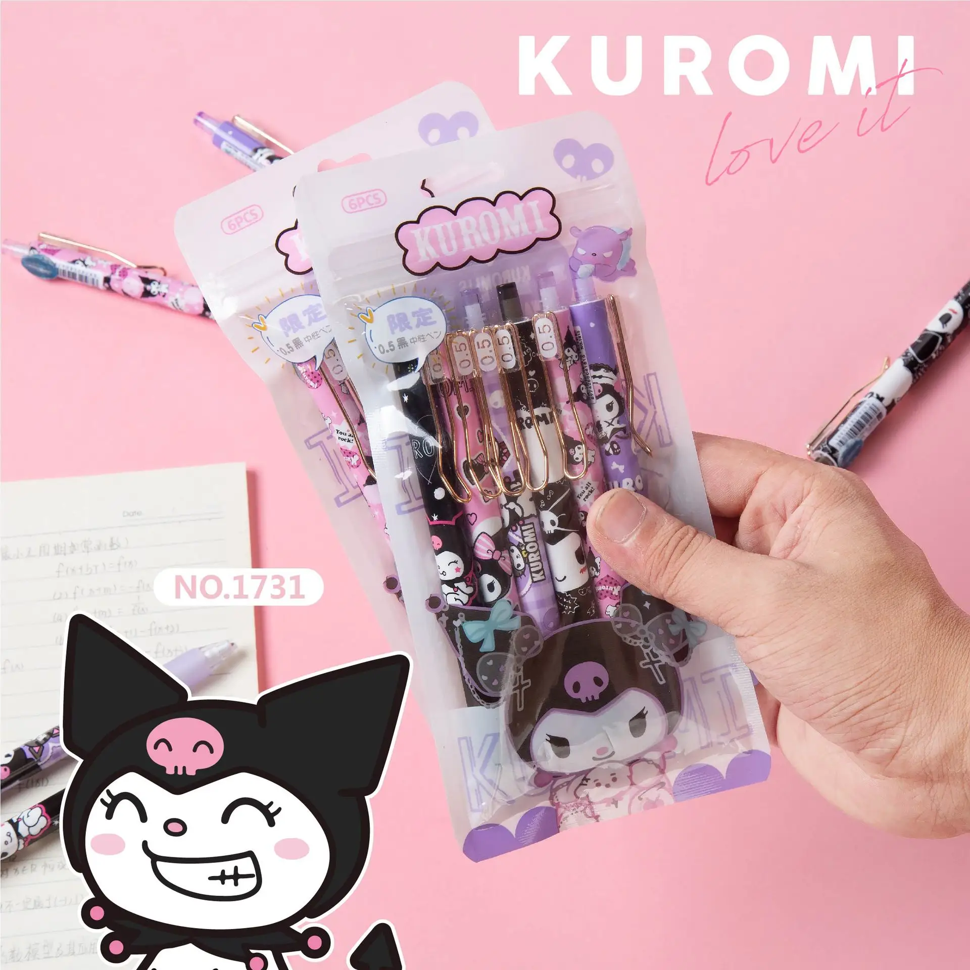 Ручка Sanrioed Kuromi 0,5 мм, 6 шт., высокое качество, милые 3d-ручки для девочек, трехмерные цветные желейные ручки, детская ручка для рисования
Ручка Sanrioed Kuromi 0,5 мм, 6 шт., высокое качество, милые 3d-ручки для девочек, трехмерные цветные желейные ручки, детская ручка для рисования