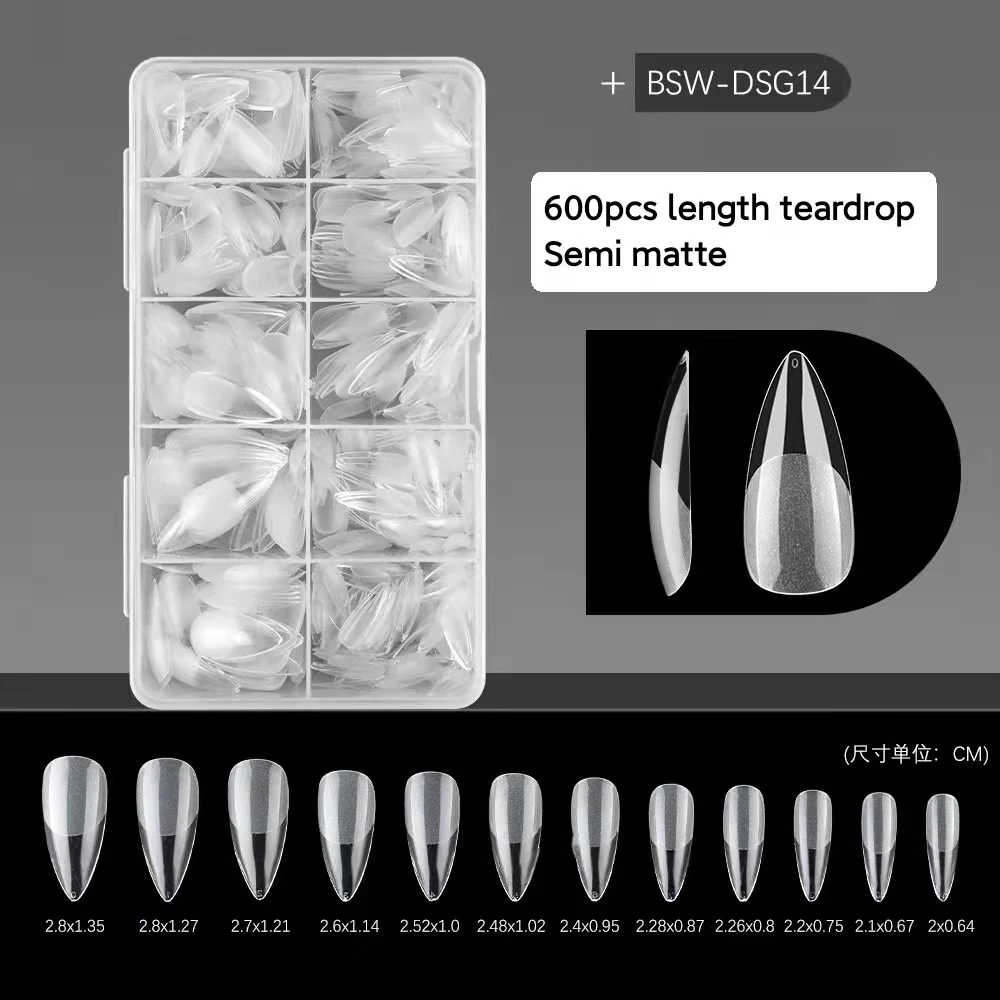 240/600pcs Matter Full Cover False Coffin Artificial Fake Nails Natural Clear Flat Semi-Frosted Press on Nail Art Tips 
240/600pcs Matter Full Cover False Coffin Artificial Fake Nails Natural Clear Flat Semi-Frosted Press on Nail Art Tips