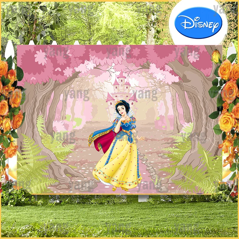 Cartoon Disney Romantic Snow White Princess Custom Beautiful Pink Forest Castle Backdrop Birthday Party Photography Background
Cartoon Disney Romantic Snow White Princess Custom Beautiful Pink Forest Castle Backdrop Birthday Party Photography Background