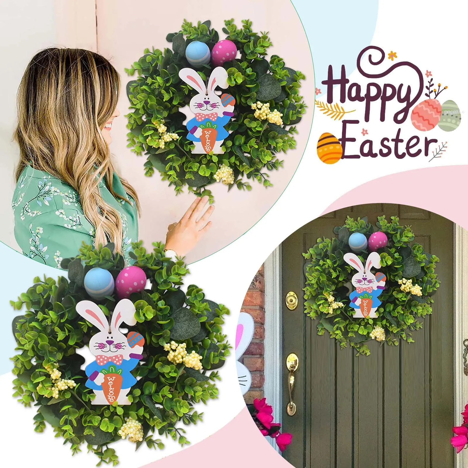 Wreath Pendant Decoration Garland Door Decoration Easter Eggs Wreath Garland Garland Simulation Christmas Door Decorations
Wreath Pendant Decoration Garland Door Decoration Easter Eggs Wreath Garland Garland Simulation Christmas Door Decorations