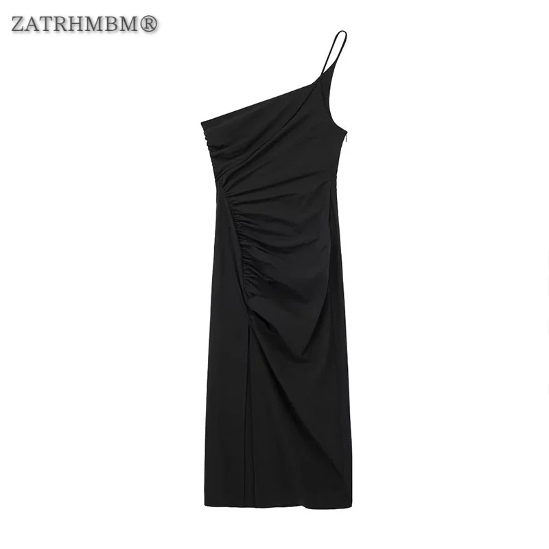ZATRHMBM Women 2023 Summer New Fashion Fold Asymmetric Dress Vintage Long Sleeves Side Slit Female Dresses Vestidos Mujer
ZATRHMBM Women 2023 Summer New Fashion Fold Asymmetric Dress Vintage Long Sleeves Side Slit Female Dresses Vestidos Mujer