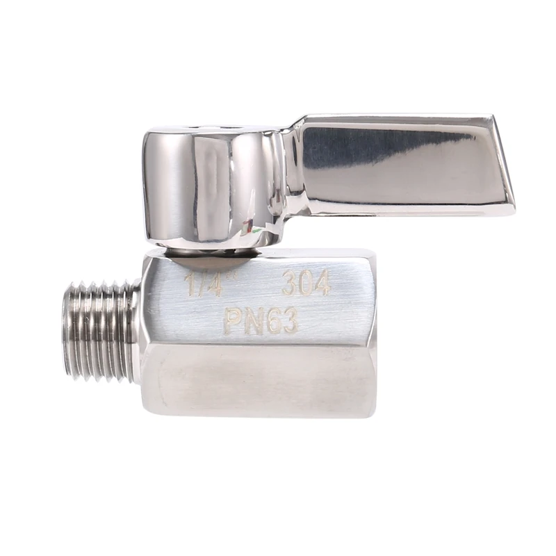 1/4Inch 304 Stainless Steel Mini Ball Valve,Female NPT X Male NPT Thread, Shut-Off Valve
1/4Inch 304 Stainless Steel Mini Ball Valve,Female NPT X Male NPT Thread, Shut-Off Valve