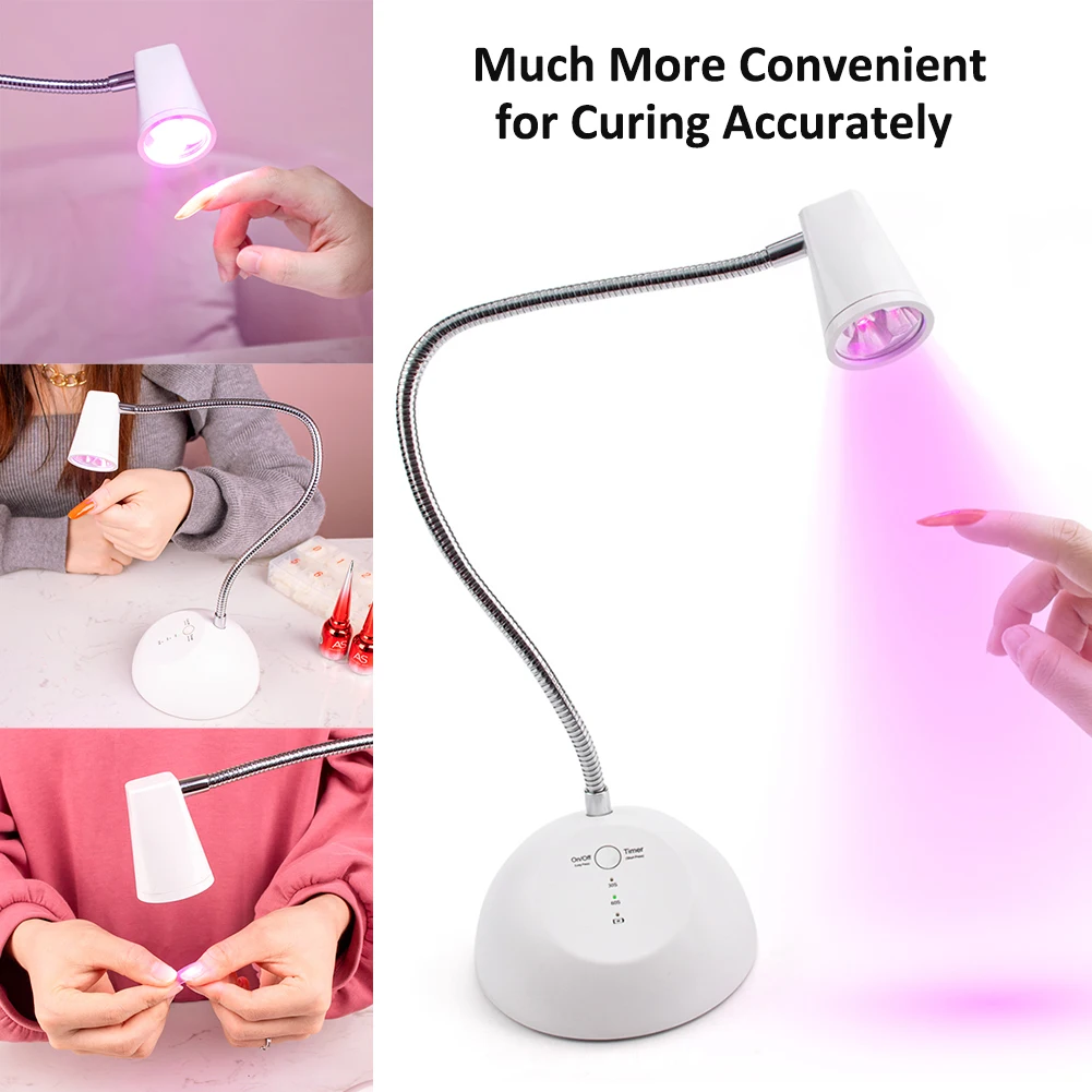 18W Mini Nail Lamp Focused Beam Cordless USB Rechargeable Nail Drying Lamp Free Rotation UV/LED Nail Dryer Nail Art Tool
18W Mini Nail Lamp Focused Beam Cordless USB Rechargeable Nail Drying Lamp Free Rotation UV/LED Nail Dryer Nail Art Tool