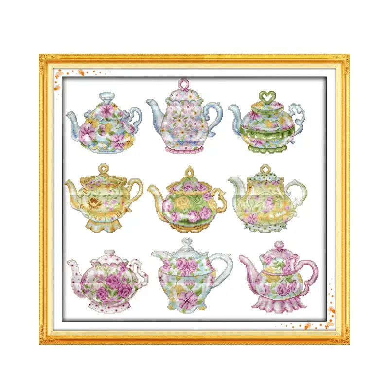 The teapot series cross stitch kit 14ct 11ct flowers patterns count print stitch embroidery DIY handmade needlework Dreamfounder
The teapot series cross stitch kit 14ct 11ct flowers patterns count print stitch embroidery DIY handmade needlework Dreamfounder