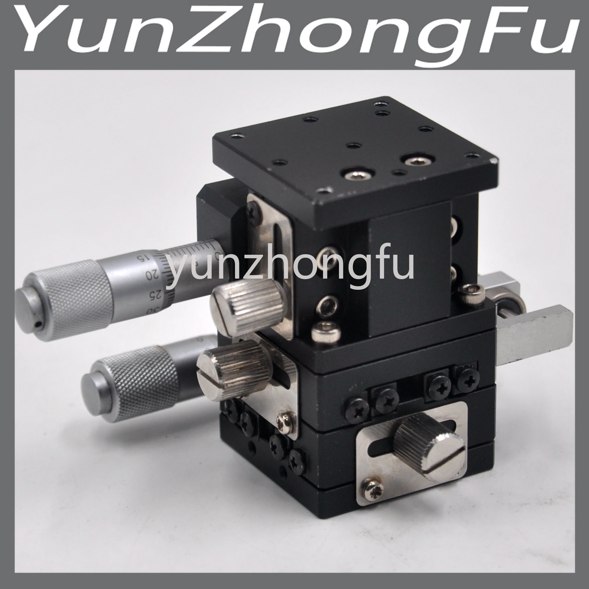XYZ axis 40× 40mm manual fine adjustment sliding table optical displacement lifting stroke 8mm Aluminum
XYZ axis 40× 40mm manual fine adjustment sliding table optical displacement lifting stroke 8mm Aluminum