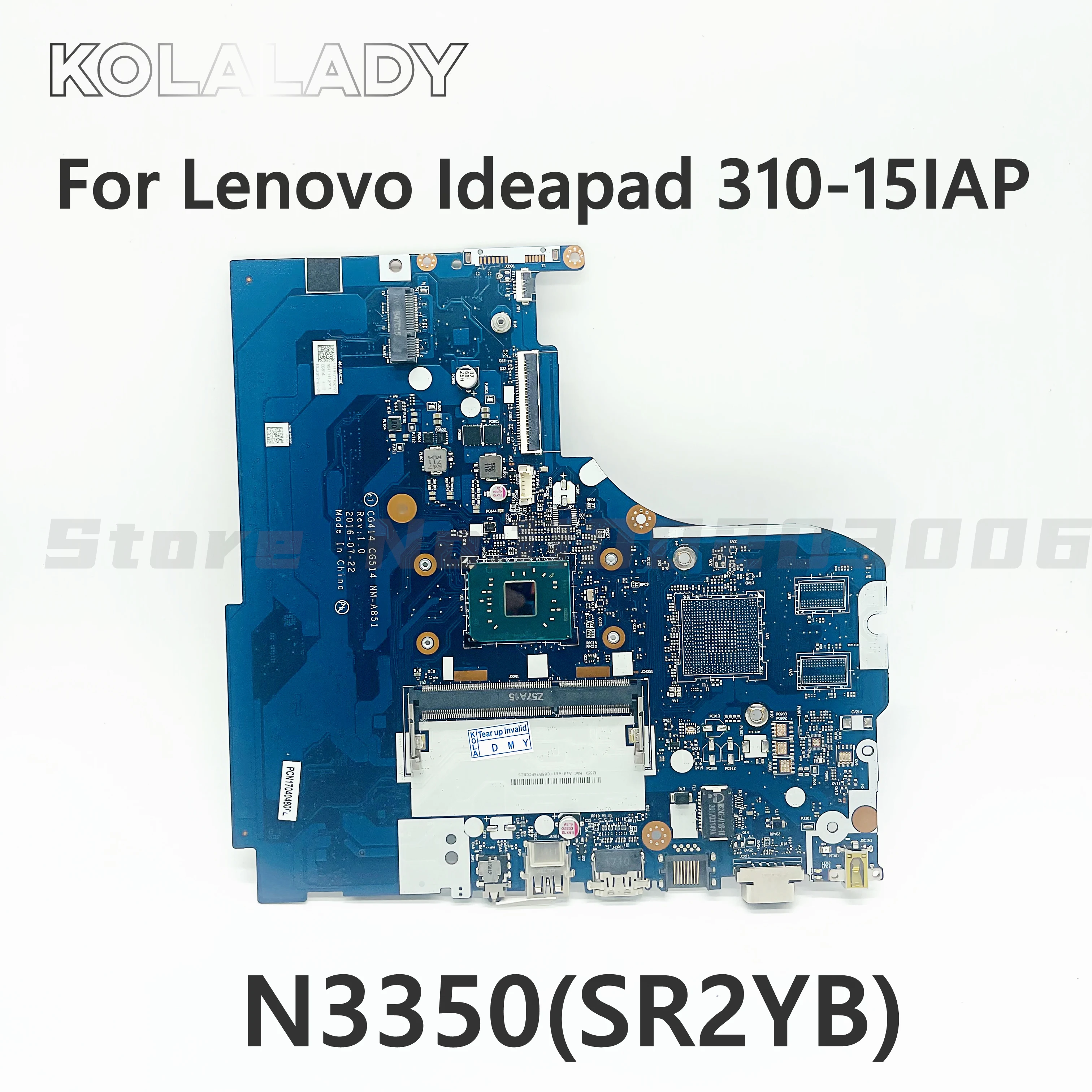 CG414 CG514 телефон lenovo ideapad 310-15IAP ноутбук материнская плата 80TT Процессор: N3350 SR2YB