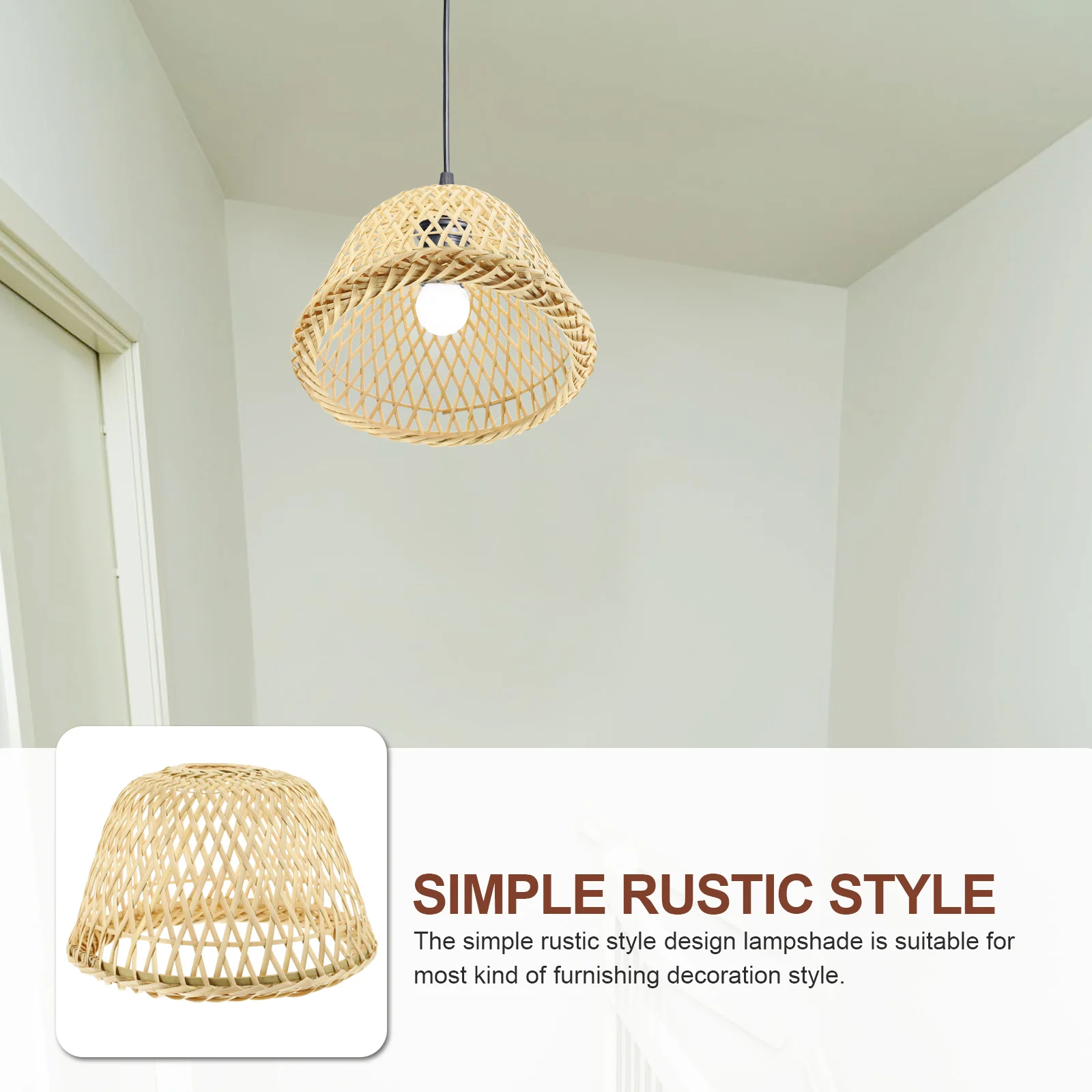 Bamboo Lampshade Ceiling Creative Weaving Retro Woven Accessory Simple Cover Dustproof
Bamboo Lampshade Ceiling Creative Weaving Retro Woven Accessory Simple Cover Dustproof