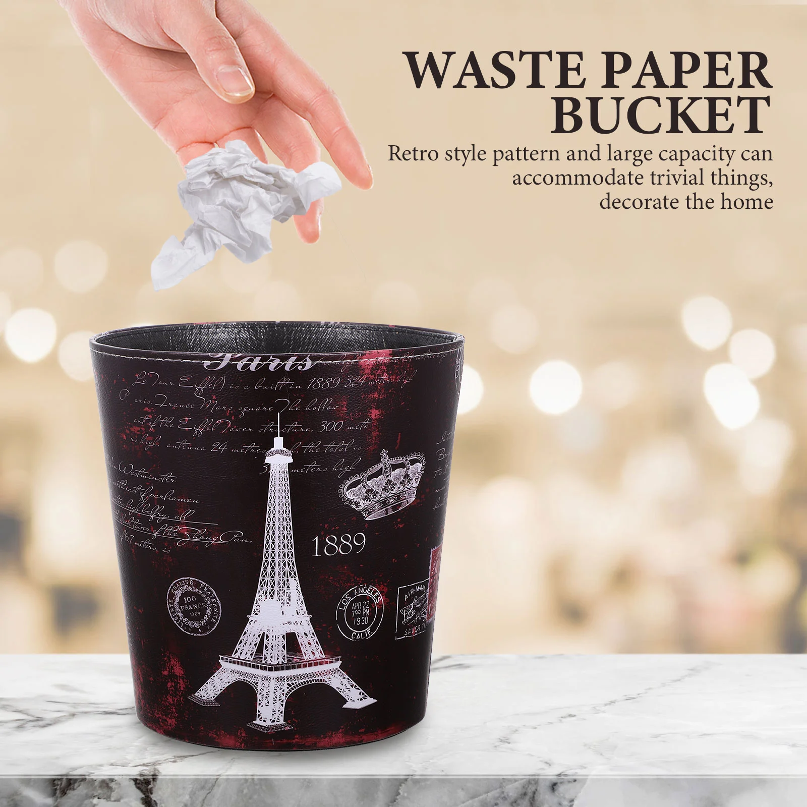 Trash Can Bin Garbage Wastecontainer Basket Pu Kitchen Paper Wastebasket Bedroom Bathroom Decorative Office Cans Rubbish
Trash Can Bin Garbage Wastecontainer Basket Pu Kitchen Paper Wastebasket Bedroom Bathroom Decorative Office Cans Rubbish