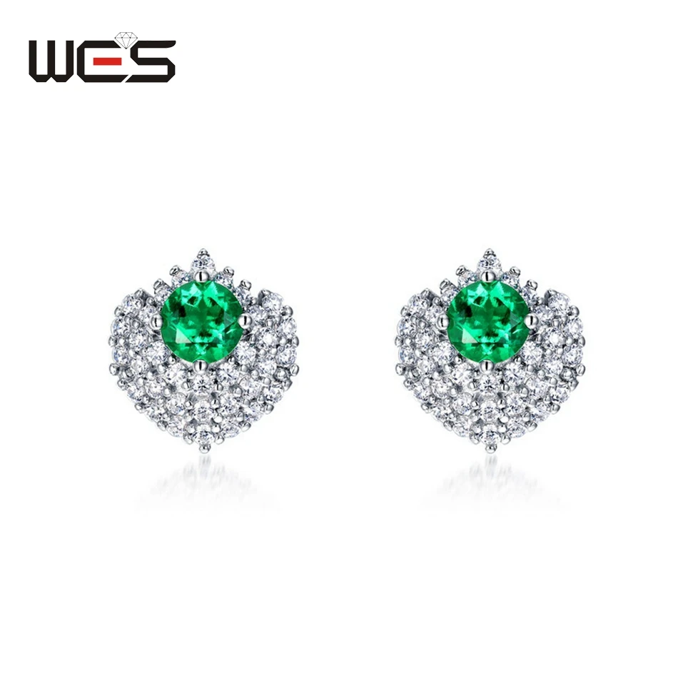 WES 925 Sterling Silver Stud Earrings for Women Growing Emerald Green Gemstone Party Wedding Engagement Gift Fine Jewelry
WES 925 Sterling Silver Stud Earrings for Women Growing Emerald Green Gemstone Party Wedding Engagement Gift Fine Jewelry